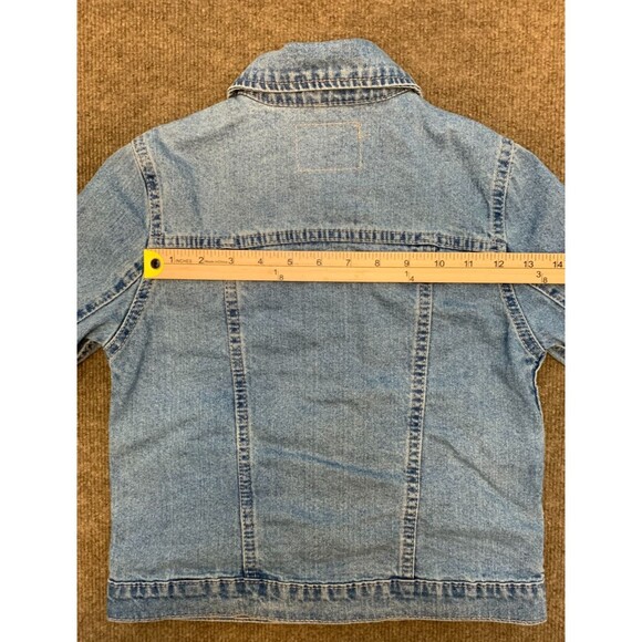 Levis Jacket Girls M (10-12 YRS) Denim Trucker Classic Button 100% Cotton Jean - Picture 7 of 10